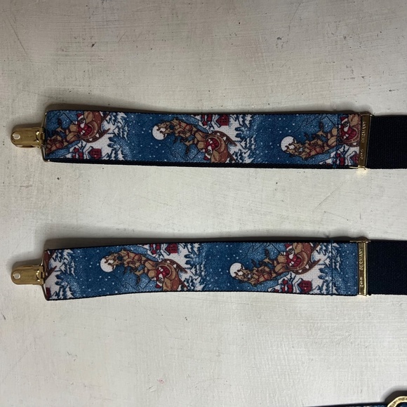 Vintage The Night Before Christmas Men's Suspenders Suspender Belt Germany - Picture 3 of 6